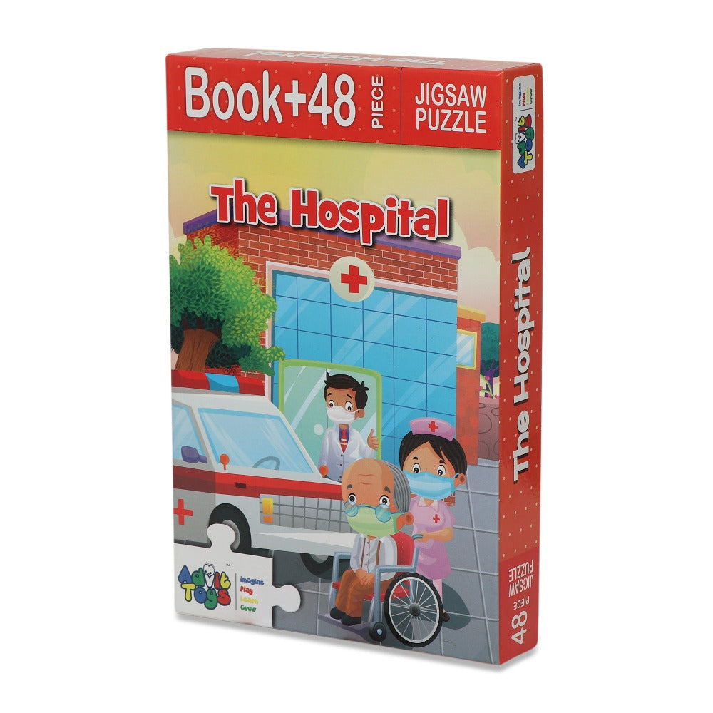 The Hospital - Jigsaw Puzzle (48 Piece + Educational Fun Fact Book Inside)