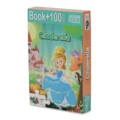 Cinderella - Jigsaw puzzle (100 Piece + 32 Pages illustrated story book)