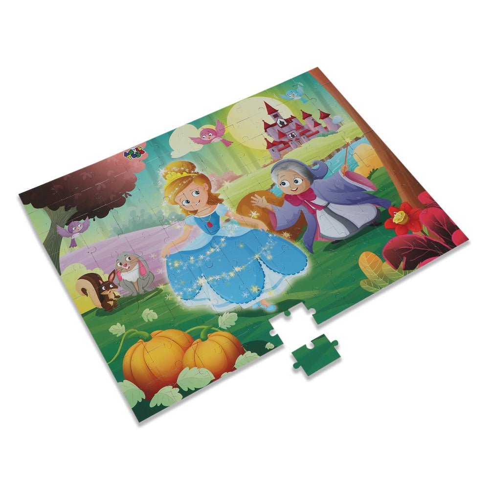 Cinderella - Jigsaw puzzle (100 Piece + 32 Pages illustrated story book)