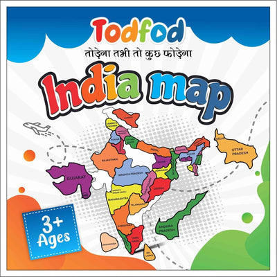 Wooden India Map States Jigsaw Puzzles, Geography for Kids & Children, Learning & Educational Toy