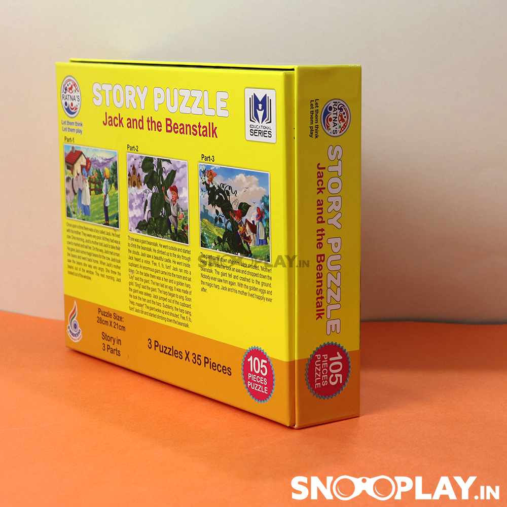 Story Puzzle (Jack and the Beanstalk) with Story Booklet For Kids Jigsaw Puzzles