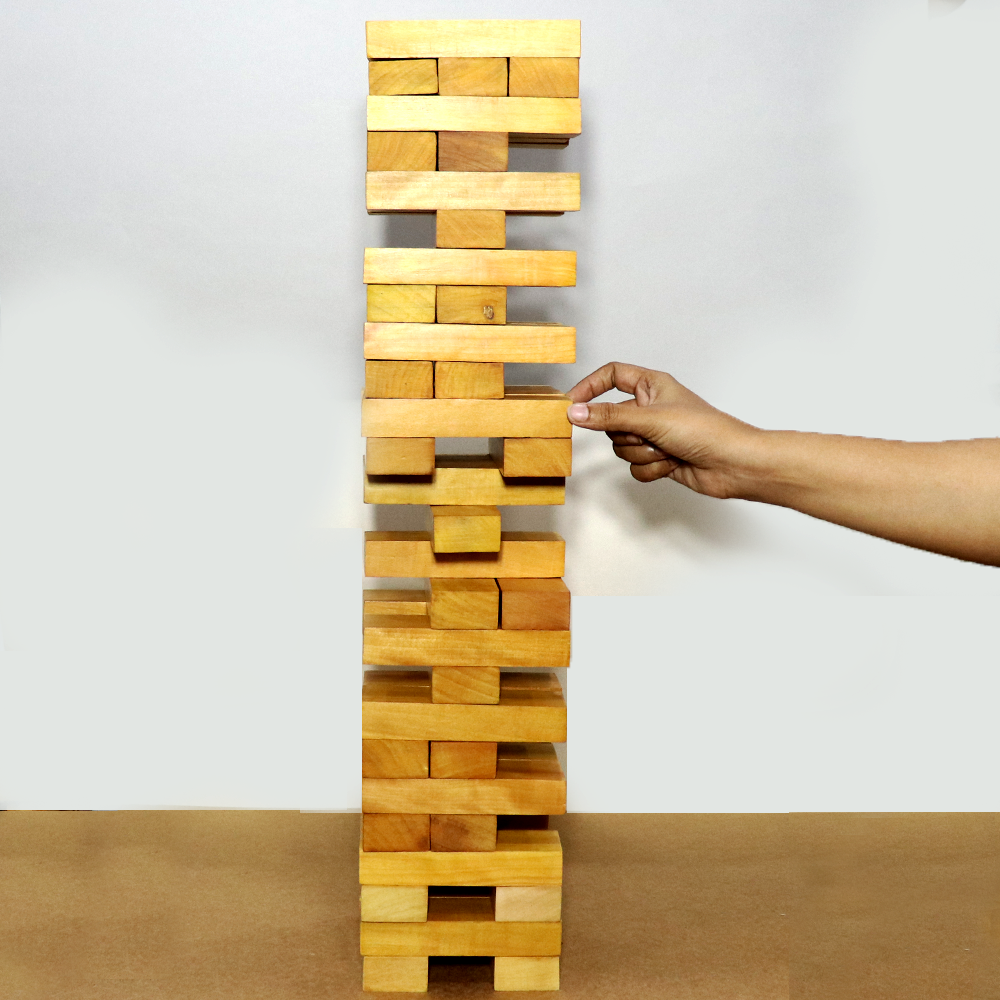 Giant Jenga - Wooden Tumbling Tower with Storage Bag