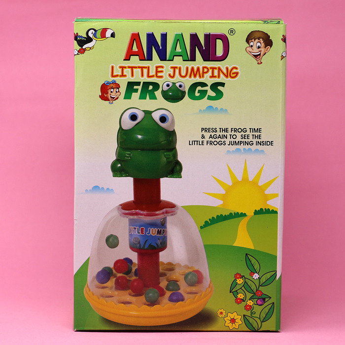 Little Jumping Frogs Toy - Press Knob to Move Tiny Frogs (Anand)