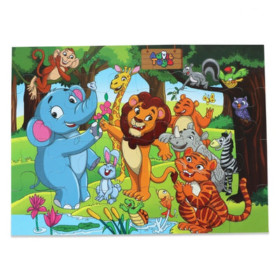 The Jungle Story - Jigsaw Puzzle (24 Piece + Educational Fun Fact Book)