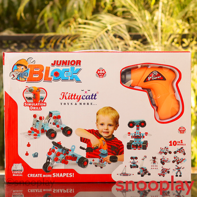 10 in 1 Junior Blocks with Simulation Drill For Kids