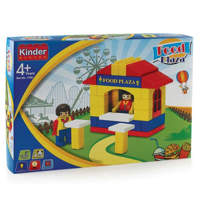 Kinder Blocks Food Plaza (Building Blocks Set) – 52 Pieces