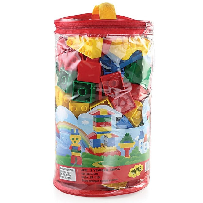 Kinder Blocks PVC Bag (Building Blocks Set) – 100 Pieces