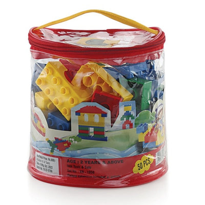 Kinder Blocks PVC Bag (Building Blocks Set) – 50 Pieces