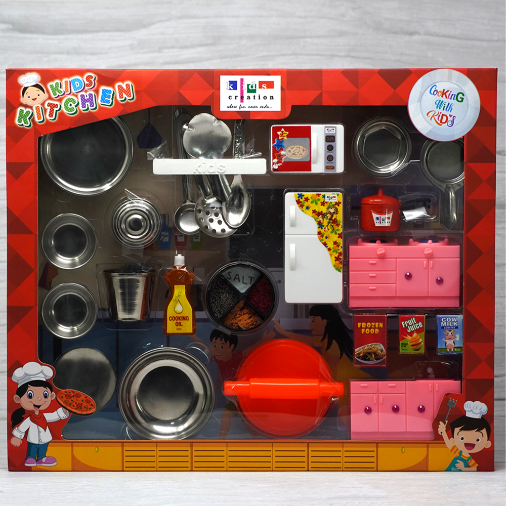 Kids Creation Toy Kitchen Set (Steel Kitchen Set)