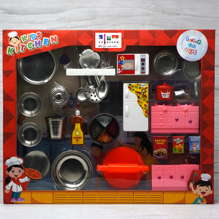 Steel kitchen set toy online