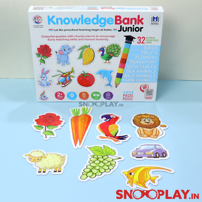 Knowledge Bank Junior (32 Different Puzzle Combinations) - Educational Game For Kids