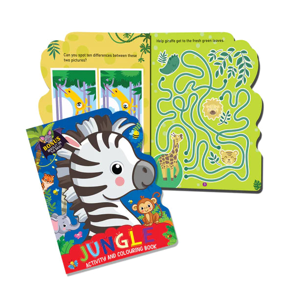 Die-cut Activity and Colouring Books Pack- A Pack of 4 Books : Children Interactive & Activity Book