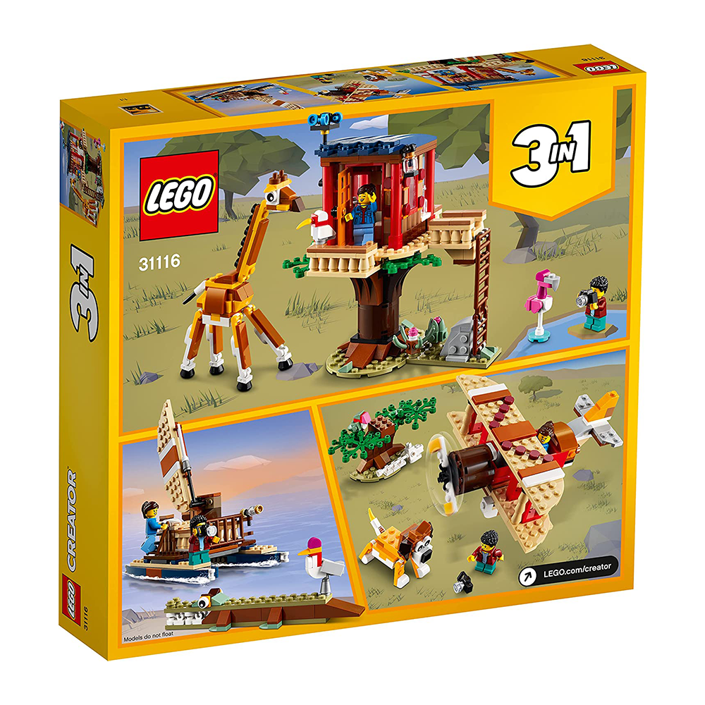 LEGO Creator 3 in 1 Safari Wildlife Tree House Construction Kit 397 Pieces (31116)