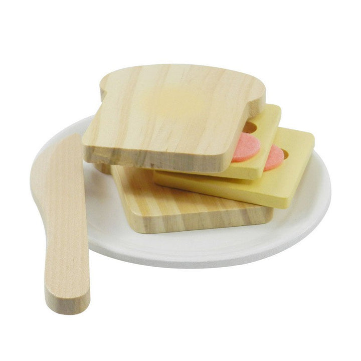 Little Toasty Toy Kitchen Wooden Pop-Up Toaster Play Set (10 Pcs)