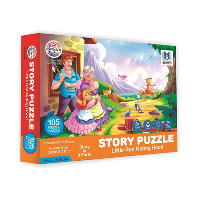 Story Puzzle (Little Red Riding Hood) with Story Booklet For Kids Jigsaw Puzzles