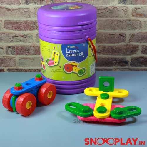 Girnar Little Engineer Building Blocks Bucket (2-6 Years)