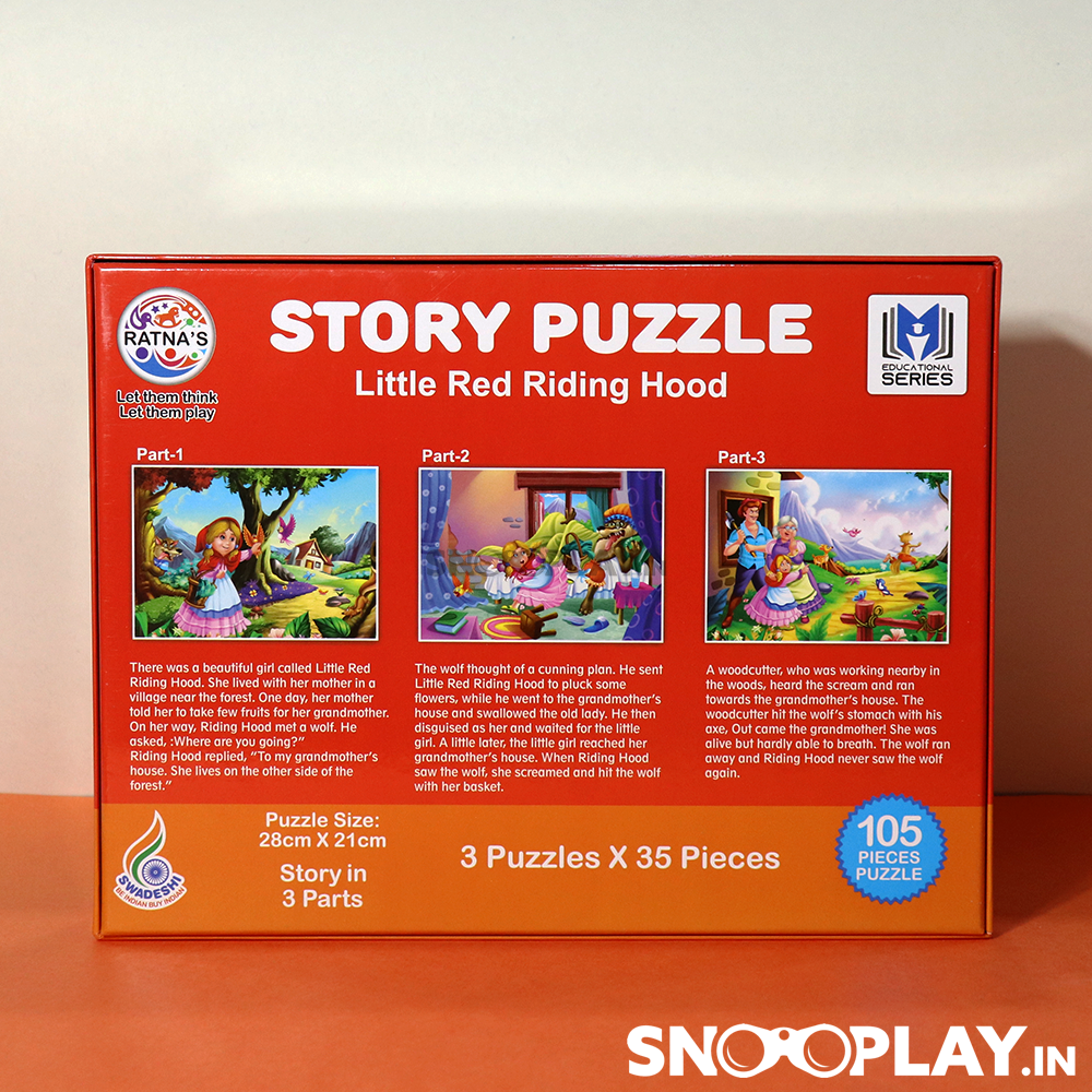 Story Puzzle (Little Red Riding Hood) with Story Booklet For Kids Jigsaw Puzzles