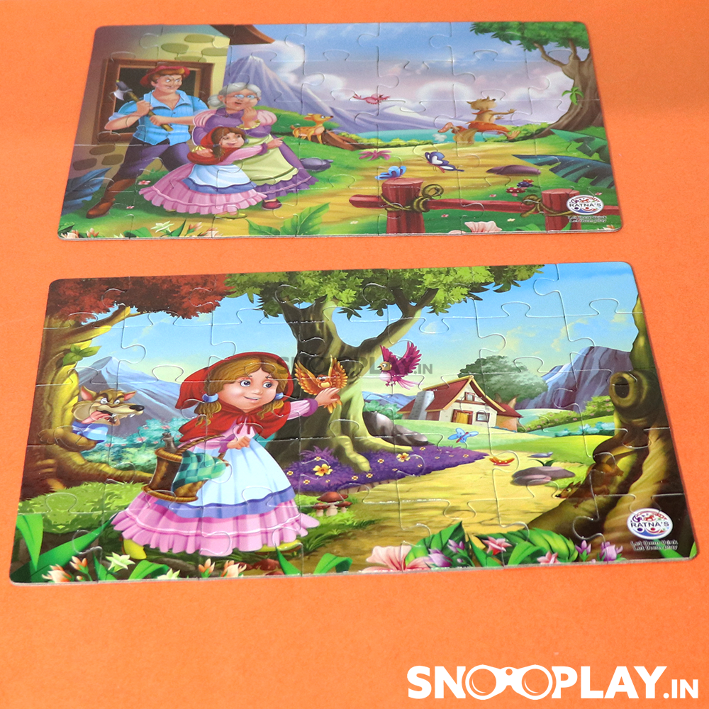 Story Puzzle (Little Red Riding Hood) with Story Booklet For Kids Jigsaw Puzzles