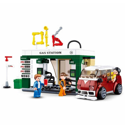 Town-Petrol Station Building Block Kit (322 Pcs)