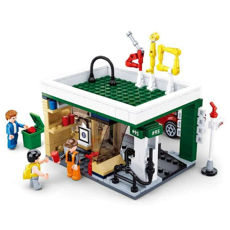 Town-Petrol Station Building Block Kit (322 Pcs)