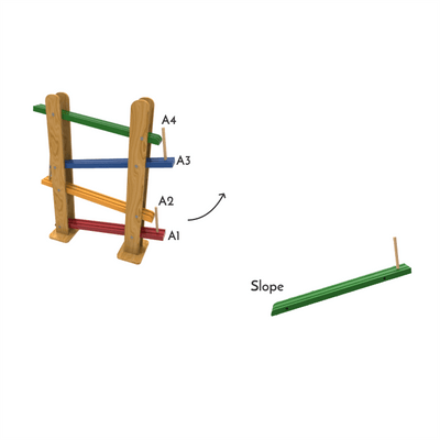 Rolling Car Slopes  - Wooden Toy