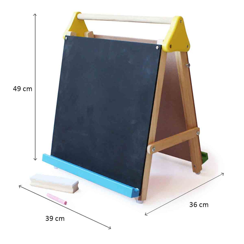 Wooden Table-Top 3-In-1 Drawing Board