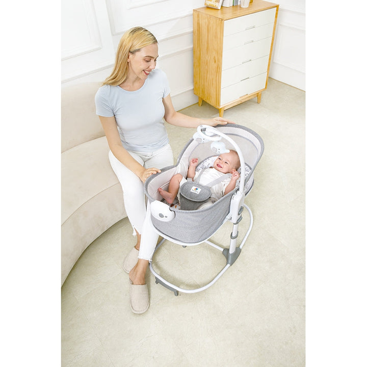 6 in 1 multi-function Rocker & Bassinet - Grey (COD Not Available)