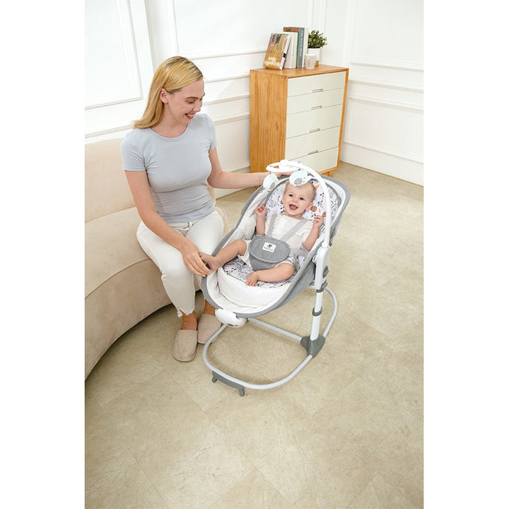 6 in 1 multi-function Rocker & Bassinet - Grey (COD Not Available)