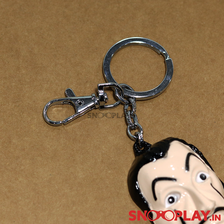 3D Money Heist Keychain with Lobster Clasp Hook