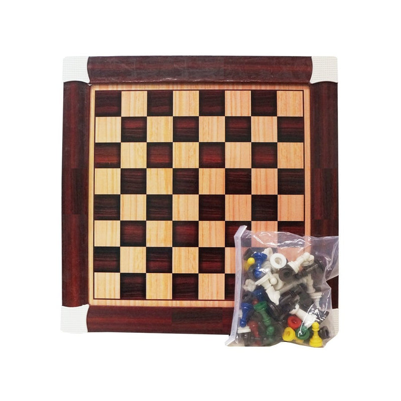 Chess and Ludo 2 in 1 Board Set Wooden Reversible Game Set for Kids & Adults