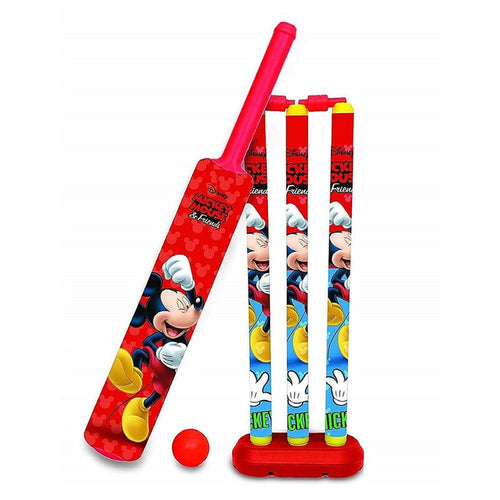 Muren Unbreakable Plastic Cricket Set - Mickey Mouse (2-6 Years)