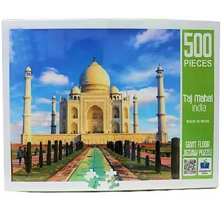 Taj Mahal Tourist Place Jumbo Jigsaw Puzzles 500 Pieces Flawless Fit Fun Activity Indoor Game Big Size for Gift Kids and Adults