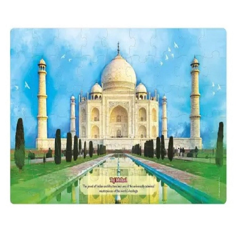 Taj Mahal Tourist Place Jumbo Jigsaw Puzzles 500 Pieces Flawless Fit Fun Activity Indoor Game Big Size for Gift Kids and Adults