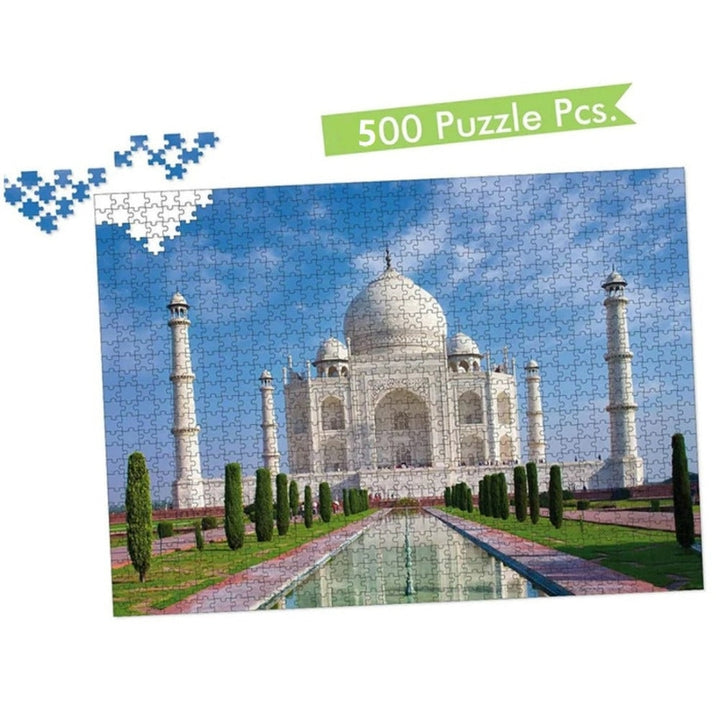 Taj Mahal Tourist Place Jumbo Jigsaw Puzzles 500 Pieces Flawless Fit Fun Activity Indoor Game Big Size for Gift Kids and Adults