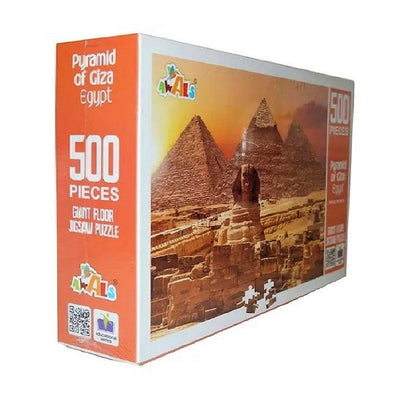 Pyramid of Giza Egypt Jumbo Jigsaw Puzzles 500 Pieces Flawless Fit Fun Activity Indoor Game Big Size for Gift Kids and Adults