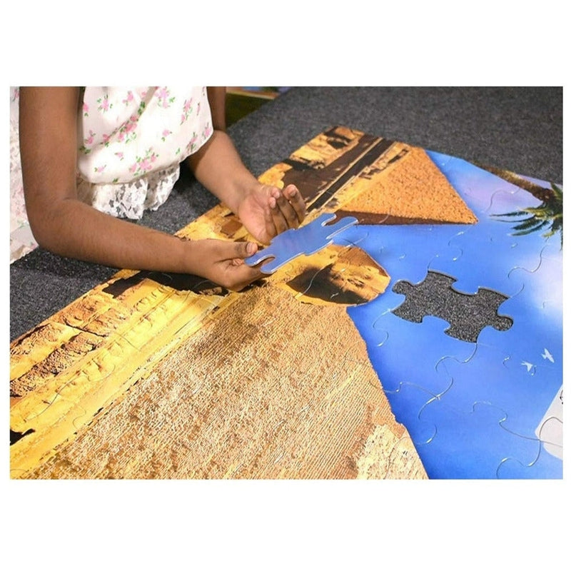 Pyramid of Giza Egypt Jumbo Jigsaw Puzzles 500 Pieces Flawless Fit Fun Activity Indoor Game Big Size for Gift Kids and Adults