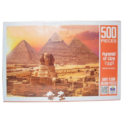 Pyramid of Giza Egypt Jumbo Jigsaw Puzzles 500 Pieces Flawless Fit Fun Activity Indoor Game Big Size for Gift Kids and Adults