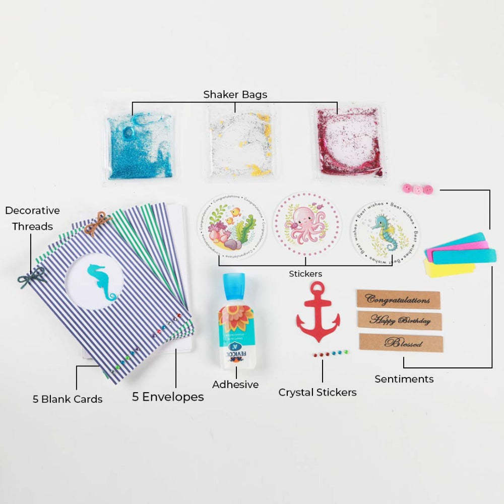 DIY Nautical Shaker Greeting Cards Kit