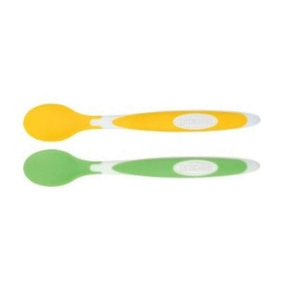 Feeding & Weaning Weaning Soft Tip Spoons - Green & Yellow