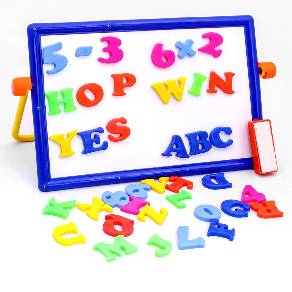 Black and White Board with Magnetic Alphabets (Magnet-O-Write)