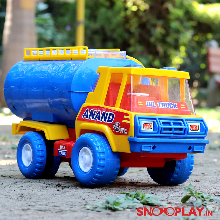 Buy Toy Oil Tanker Truck for Kids with Opening Top Lid on the Storage Tank on Snooplay Online India