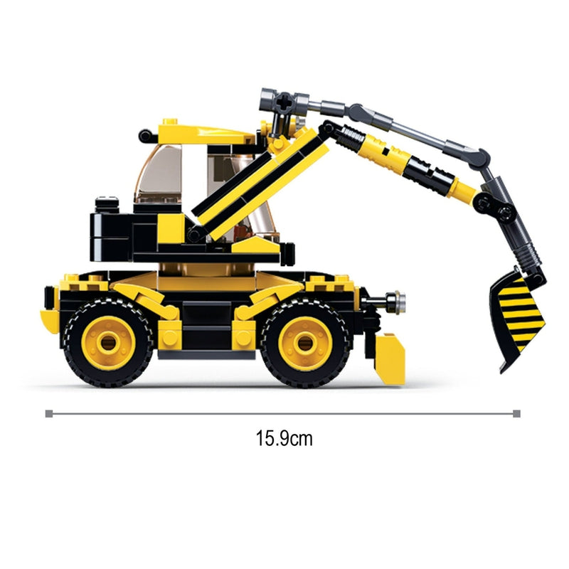 Excavator 2 IN 1 Building Block Kit (196 Pcs)