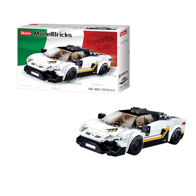 Racing Car (White) Building Blocks (283 Pieces)