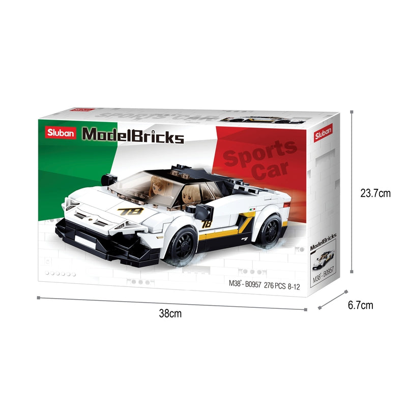 Racing Car (White) Building Blocks (283 Pieces)