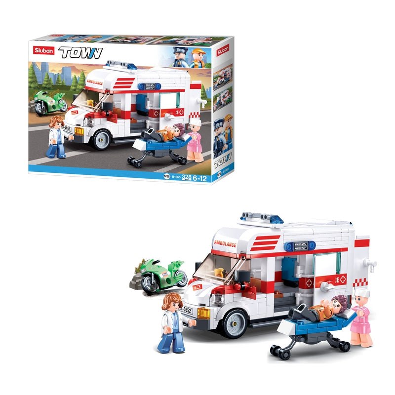 Ambulance-Large Building Blocks ( 328 Pieces)