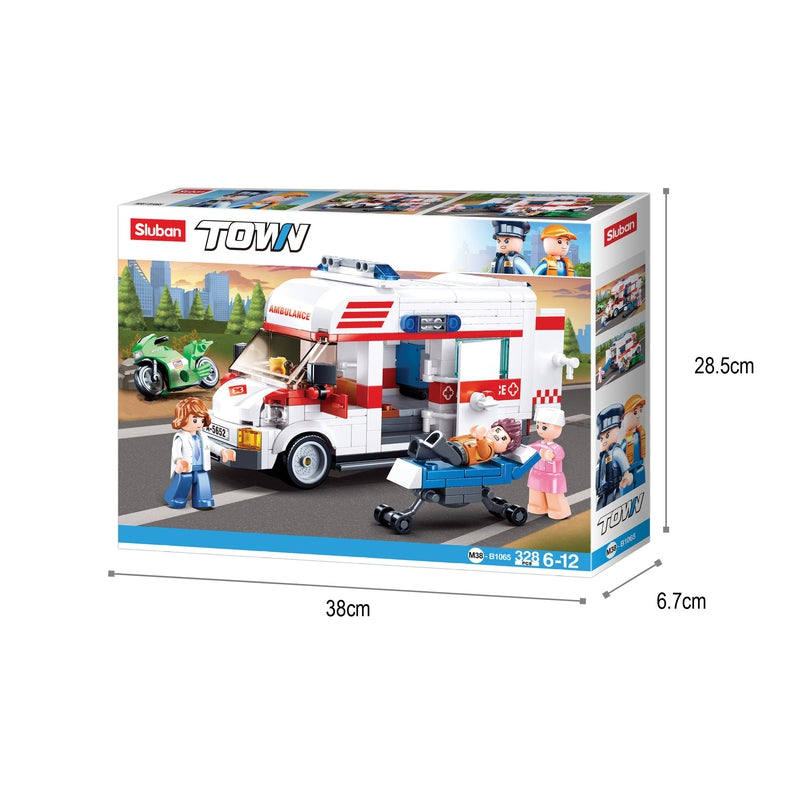 Ambulance-Large Building Blocks ( 328 Pieces)