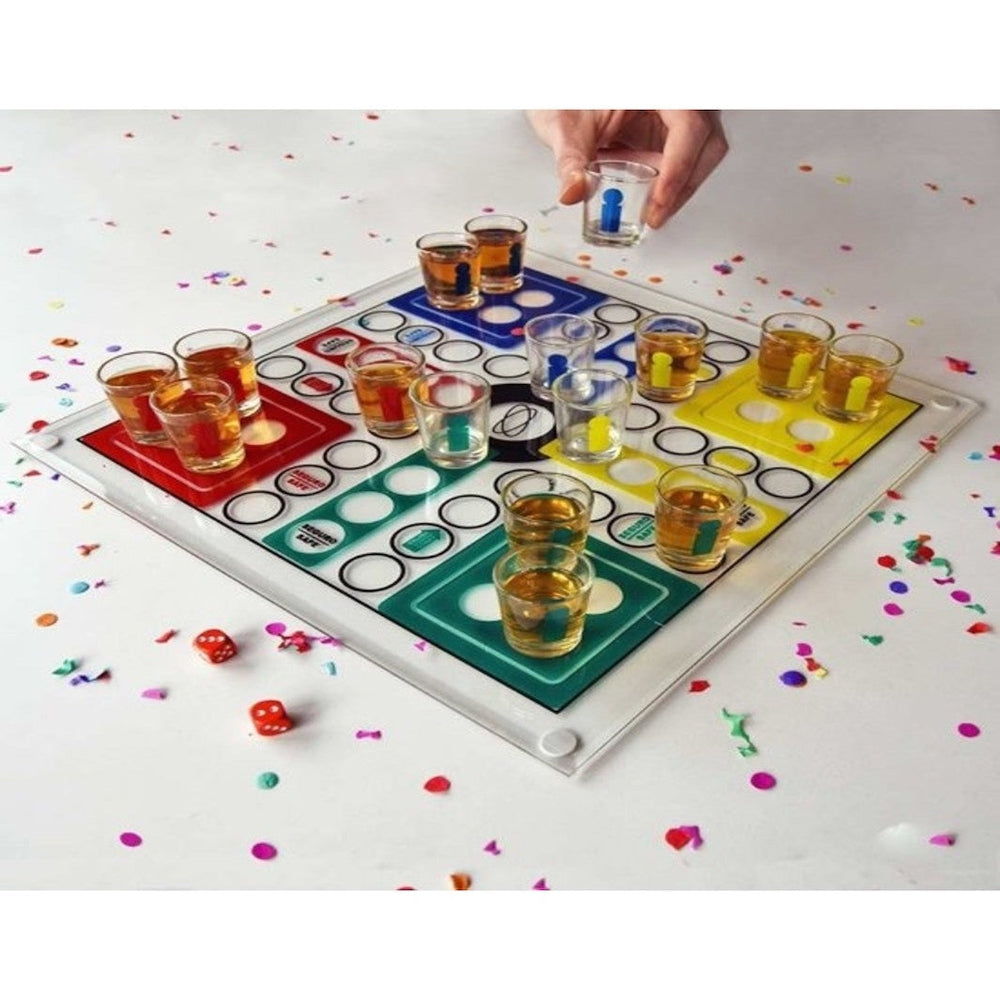 Drinking Ludo Game (With Shot Glasses) Party Game