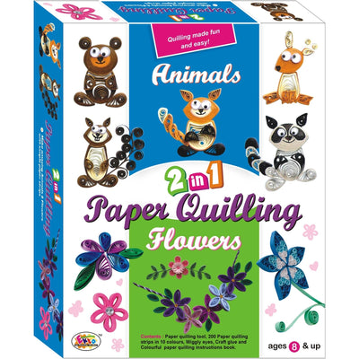 2 in 1 Paper Quilling (Animals+Flowers)