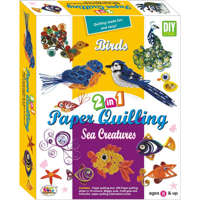 2 in 1 Paper Quilling (Birds+Sea Creature)