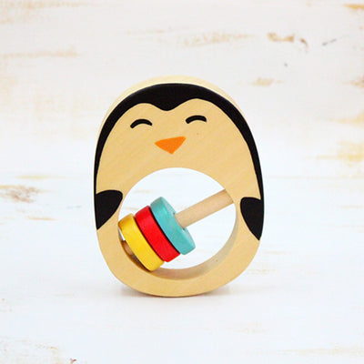 Penguin Wooden Rattle